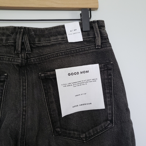 Good American Good Mom High Waisted Jeans Black Sz 4 - Picture 4 of 5